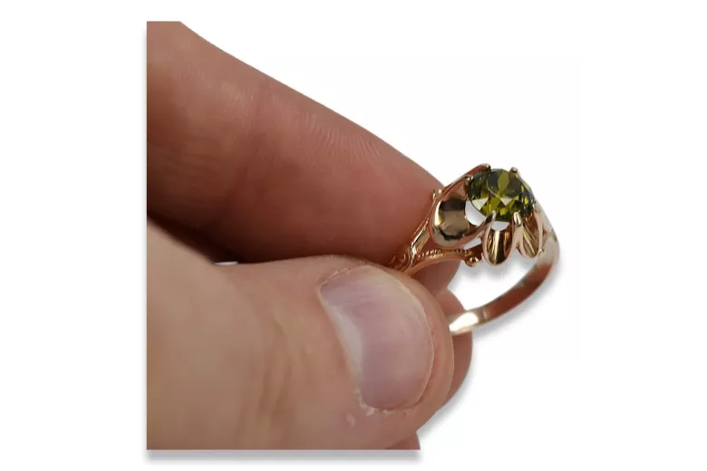 Radziecki 14k 585 złoty Rosyjski pierścionek z różowego złota z Aleksandrytem Rubinem Szafirem Szmaragdem Cyrkonią vrc377