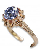 Vintage srebrny pierścionek pozłacany 925 z Aleksandrytem Rubinem Szafirem Szmaragdem Cyrkonią vrc045rp