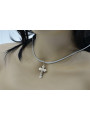 Tradycyjny Ortodoksyjny Krzyż z Różowego Białego Złota 14k 585, Styl Vintage Włoski oc009w