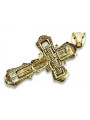 Italienisches 14K Gelb- & Weißgold Orthodoxes Kreuz OC010YW - Ausgezeichnetes Frauengeschenk Man!!!
