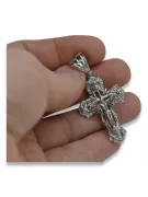 Autentyczny biały 14k 585 złoty krzyż prawosławny  oc008w