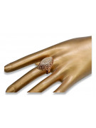 Radziecki 14k 585 złoty Rosyjski pierścionek z różowego złota vrn016
