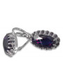  Silver 925 Alexandrite Ruby Emerald Sapphire Aquamarine Zircon ... earrings vec064s