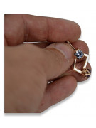 Vintage rose pink 14k 585 gold earrings vec005 alexandrite ruby emerald sapphire ...
