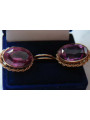 Vintage rose pink 14k 585 gold earrings vec007 alexandrite ruby emerald sapphire ...