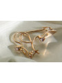 Vintage rose pink 14k 585 gold earrings vec008 alexandrite ruby emerald sapphire ...