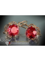 Boucles d’oreilles en or rose soviétique russe 14k 585 vec026 alexandrite rubis émeraude saphir ...