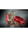 Vintage rose pink 14k 585 gold earrings vec037 alexandrite ruby emerald sapphire ...