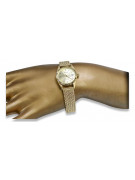 Złoty zegarek damski 14k 585 z bransoletą Geneve lw020ydy&lbw003y