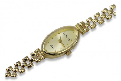 Jaune italien or 14 carats 585 dame Genève montre lw033y