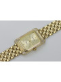 Złoty zegarek damski z bransoletą 14k Geneve lw054ydg&lbw007y