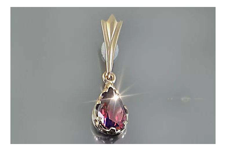 Vintage rose 14k 585 gold alexandrite ruby emerald sapphire zircon ... pendant vpc012