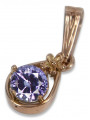 Vintage rose 14k 585 gold alexandrite ruby emerald sapphire zircon ... pendant vpc017
