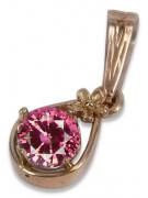 Vintage rose 14k 585 gold alexandrite ruby emerald sapphire zircon ... pendant vpc017