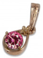 Vintage rose 14k 585 gold alexandrite ruby emerald sapphire zircon ... pendant vpc017