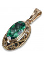 Vintage rose gold plated silver 925 alexandrite ruby emerald sapphire zircon ... pendant vpc014rp