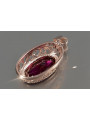 Vintage rose gold plated silver 925 alexandrite ruby emerald sapphire zircon ... pendant vpc014rp