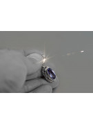 Pandantiv sovietic de argint 925 cu alexandrit rubin safir smarald acvamarin zircon vpc014s