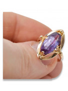 Russie soviétique rose 14k 585 or Alexandrite rubis émeraude saphir Zircon bague vrc004