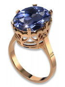 Radziecki 14k 585 złoty Rosyjski pierścionek z różowego złota z Aleksandrytem Rubinem Szafirem Szmaragdem Cyrkonią vrc130