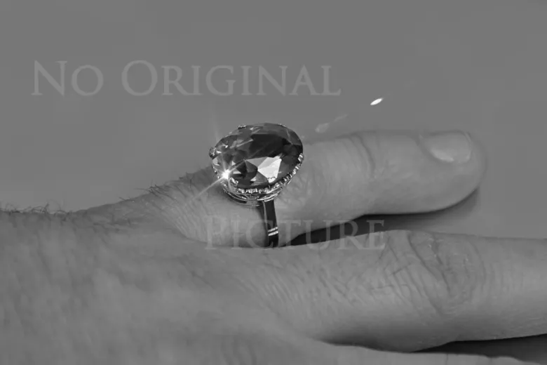 Ruso Soviet rosa 14k 585 oro Alejandrita Rubí Esmeralda Zafiro Zircón anillo vrc130