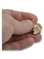 "Elegant 14K Rose Gold Mary Icon Medallion Pendant" pm004r