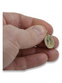 Medalion z ikoną Maryi wykonany z białego złota 14k 585 pm005w
