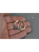 "Vintage Or Rose 14 carats 585 Gipsy, Boucles d'oreilles sans pierres" ven119