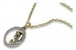 Médaillon de la Mère de Dieu en or 14 carats et chaîne d’ancre pm011y&cc003y