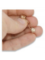 "Original Vintage 14K Rose Gold Floral Earrings Without Stones" ven229