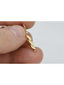 "14k 585 Gold Vintage Blatt Ohrringe mit Originales Vintage-Roségold, Keine Steine" ven105