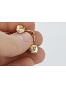 "Elegante 14k 585 Gold Keine Steine Vintage-Roségold Ohrringe" ven192