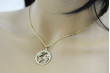 Italian 14k gold Glob pendant with chain cpn046y&cc035y
