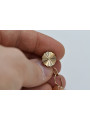 Vintage rose pink 14k 585 gold  Vintage flower earrings ven135