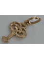Винтажное розовое золото 14 карат 585 пробы, подвеска в форме ключа без камней vpn019