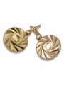 "Original Vintage 14K Rose Gold Hoop Earrings, No Stones" ven204