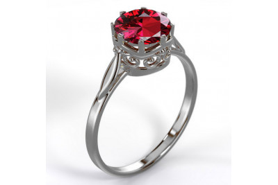 Russian Soviet 925 Silver Ring Alexandrite Ruby Emerald Sapphire Zircon vrc366s