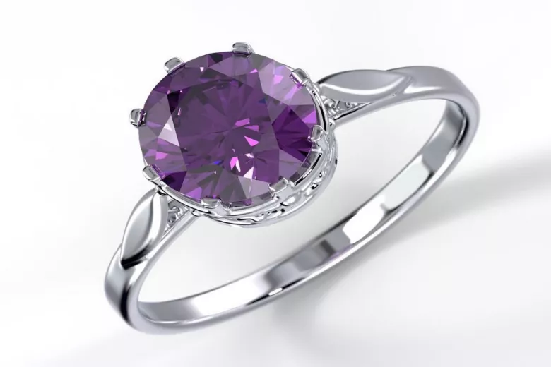 Russian Soviet rose 14k 585 gold Alexandrite Ruby Emerald Sapphire Zircon ring  vrc366