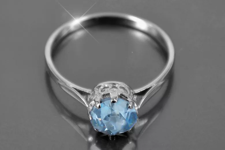 Russian Soviet rose 14k 585 gold Alexandrite Ruby Emerald Sapphire Zircon ring  vrc366