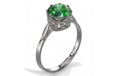Russian Soviet 925 Silver Ring Alexandrite Ruby Emerald Sapphire Zircon vrc366s