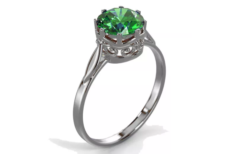 Russian Soviet rose 14k 585 gold Alexandrite Ruby Emerald Sapphire Zircon ring  vrc366
