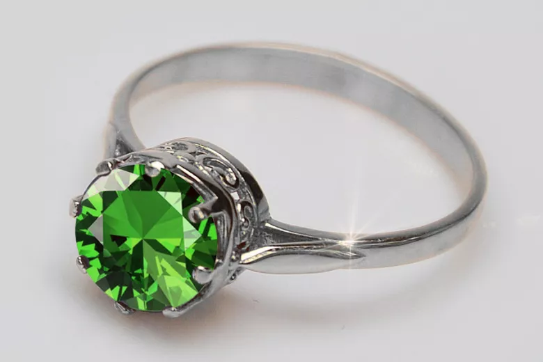 Russian Soviet rose 14k 585 gold Alexandrite Ruby Emerald Sapphire Zircon ring  vrc366