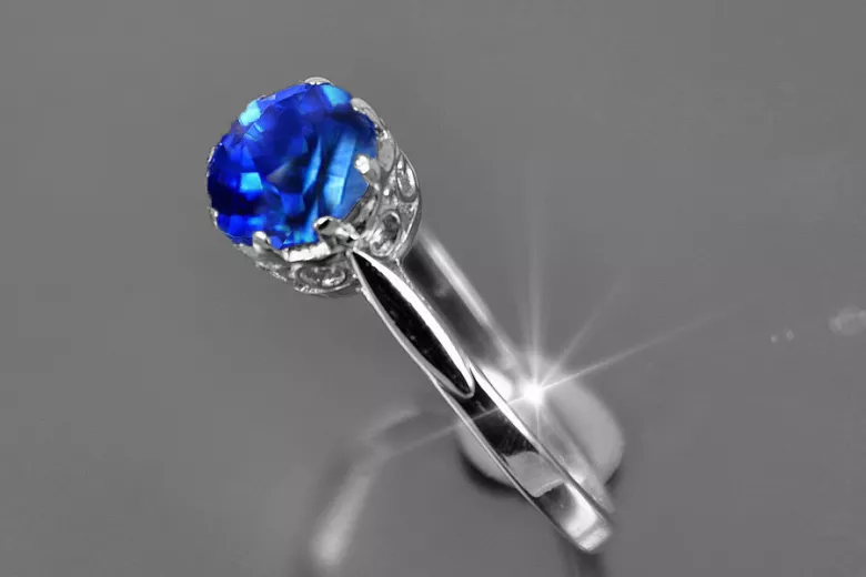 Russian Soviet rose 14k 585 gold Alexandrite Ruby Emerald Sapphire Zircon ring  vrc366
