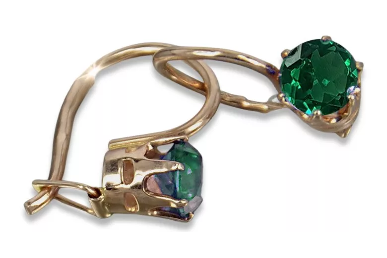 Vintage silver rose gold plated 925 Alexandrite Ruby Emerald Sapphire Aquamarine Zircon ... earrings vec057rp