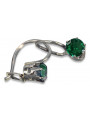 Vintage silver 925 Alexandrite Ruby Emerald Sapphire Aquamarine Zircon ... earrings vec057s