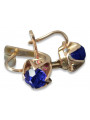 Vintage silver rose gold plated 925 Alexandrite Ruby Emerald Sapphire Aquamarine Zircon ... earrings vec018rp