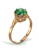 Russian Soviet rose 14k 585 gold Alexandrite Ruby Emerald Sapphire Zircon ring  vrc366