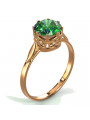 Russian Soviet rose 14k 585 gold Alexandrite Ruby Emerald Sapphire Zircon ring  vrc366