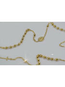 Chaîne de chapelet en or jaune italien 14 carats « Dolce Gabbana » rcc002y