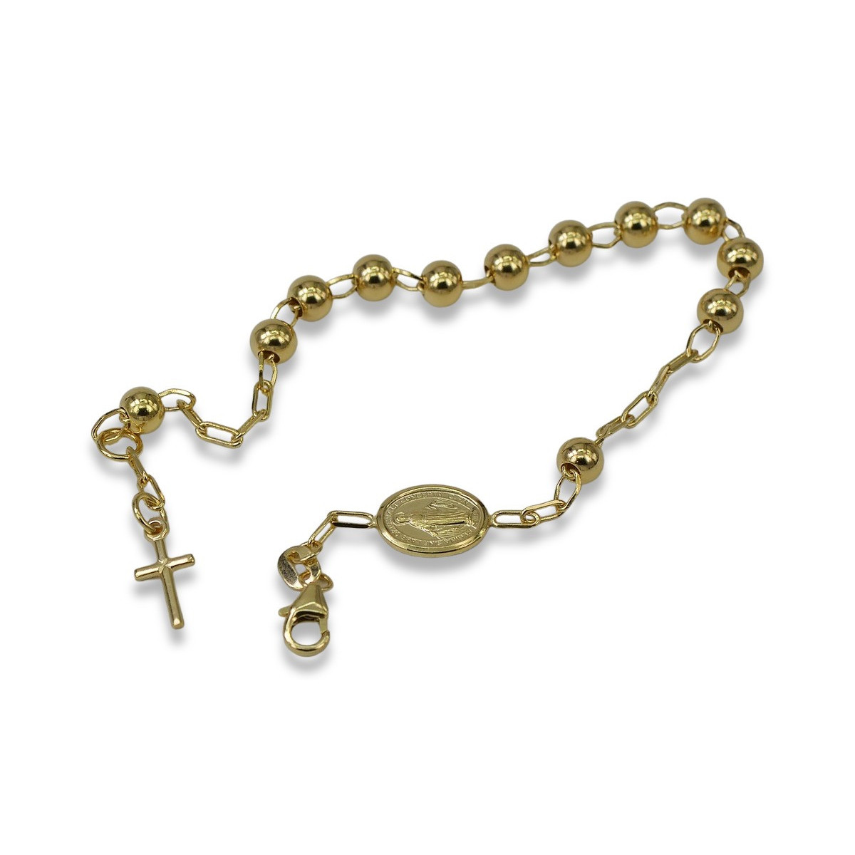 Pulsera★ rosario de oro rosa amarillo russiangold.com ★ Oro 585 333 Precio bajo